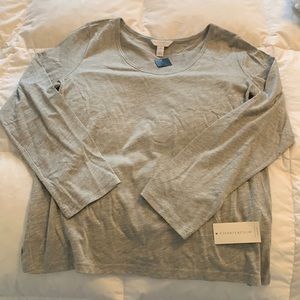 Charter Club Grey Long Sleeve Shirt Size Medium